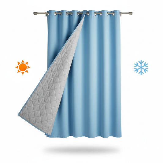 Rideau thermique bleu ciel intérieur matelassé gris clair Google Shopping