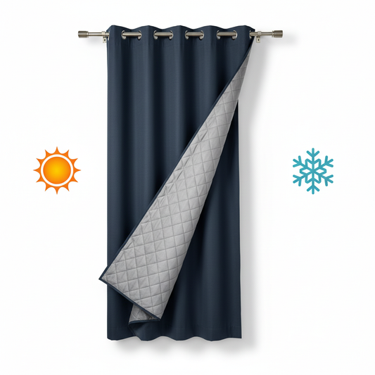 Rideau thermique bleu marine intérieur matelassé gris Google Shopping