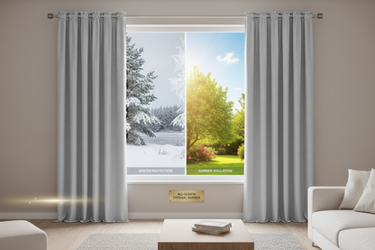 Rideau thermique gris clair 4 saisons