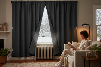 Rideau thermique gris foncé économie