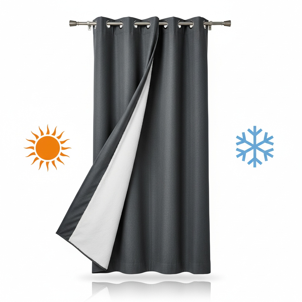 Rideau thermique gris foncé Google Shopping