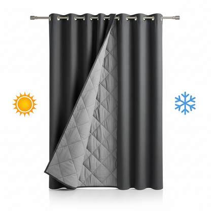 Rideau thermique gris foncé intérieur matelassé gris clair Google Shopping