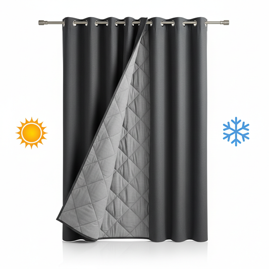 Rideau thermique gris foncé intérieur matelassé gris clair Google Shopping