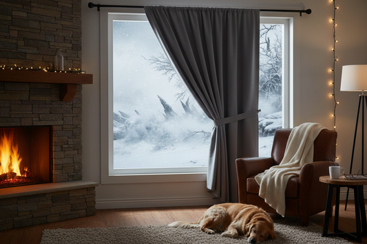 Rideau thermique gris foncé tempête