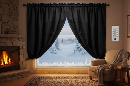 Rideau thermique noir froid polaire