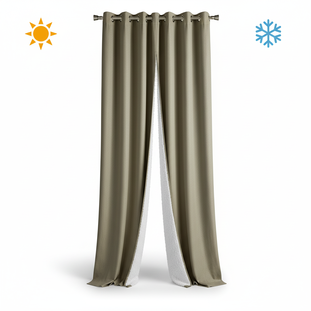 Rideau thermique taupe Google Shopping