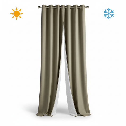 Rideau thermique taupe Google Shopping