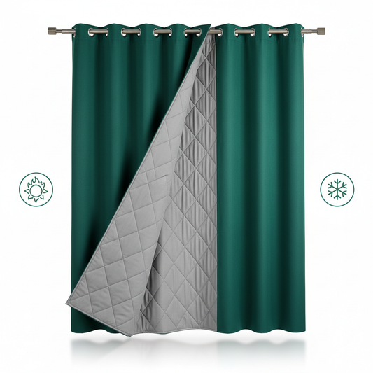 Rideau thermique vert émeraude intérieur matelassé gris clair Google Shopping