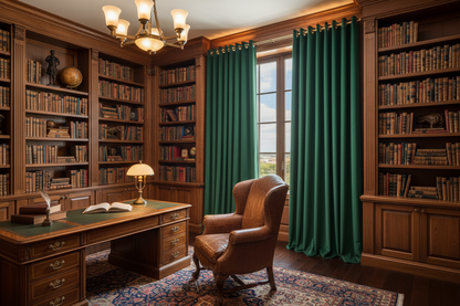 Rideau vert SIENNA - Bibliothèque prestigieuse