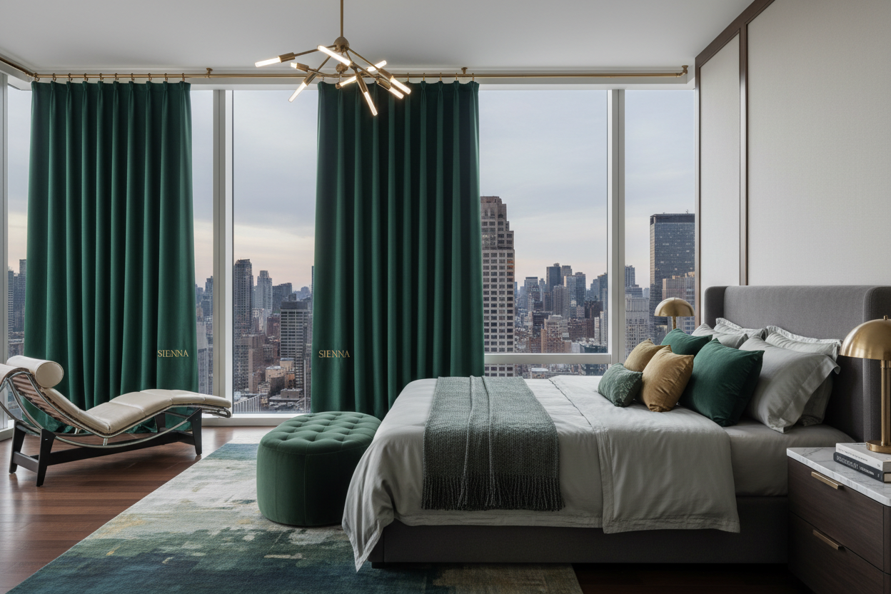Rideau vert SIENNA - Chambre penthouse