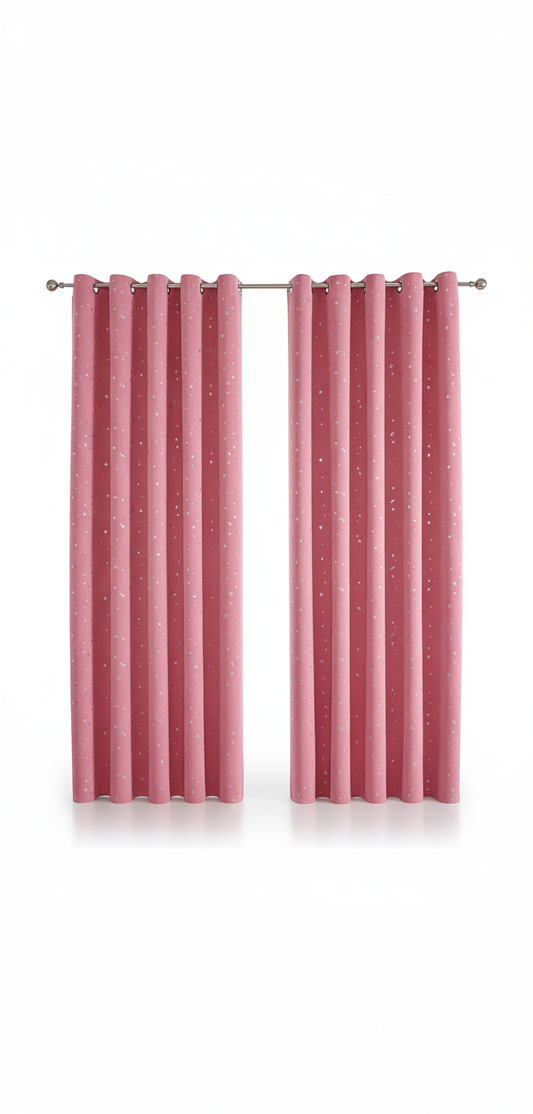 Rideaux rose étoiles Google Shopping