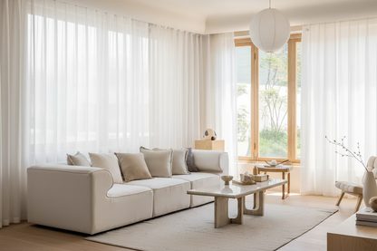 Salon avec rideau Lumina