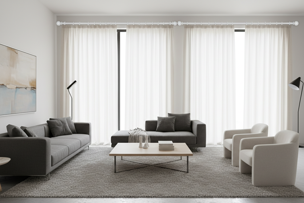 Salon tringle blanche