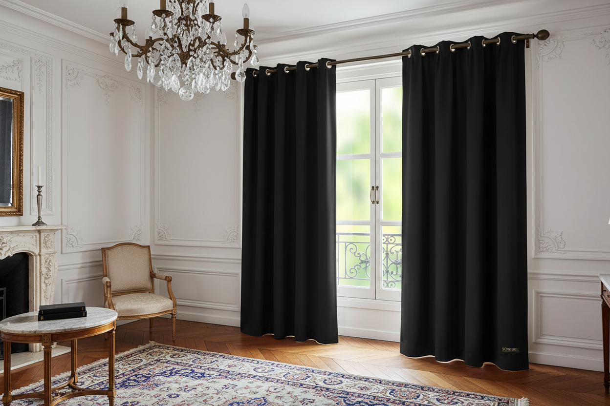 SOMBRIEL - Appartement parisien avec anneaux laiton ornés