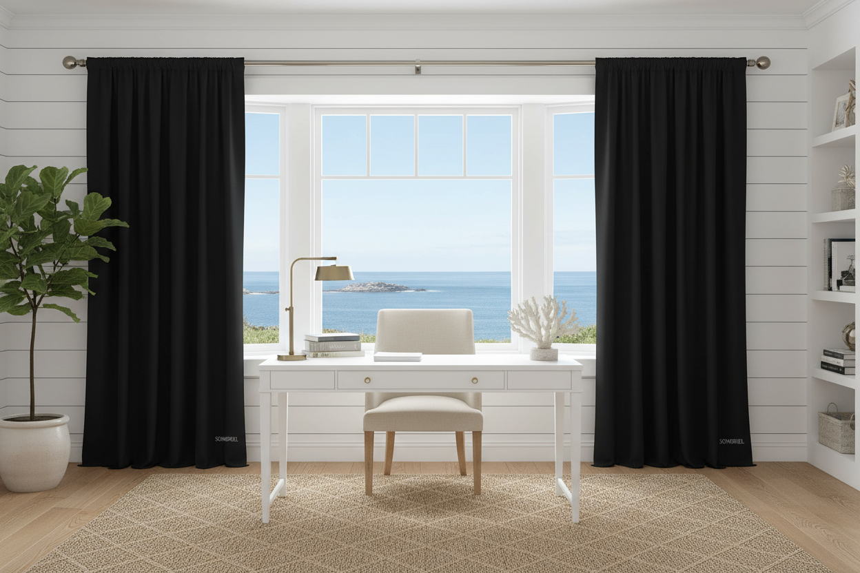 SOMBRIEL - Bureau côtier avec anneaux nickel brossé