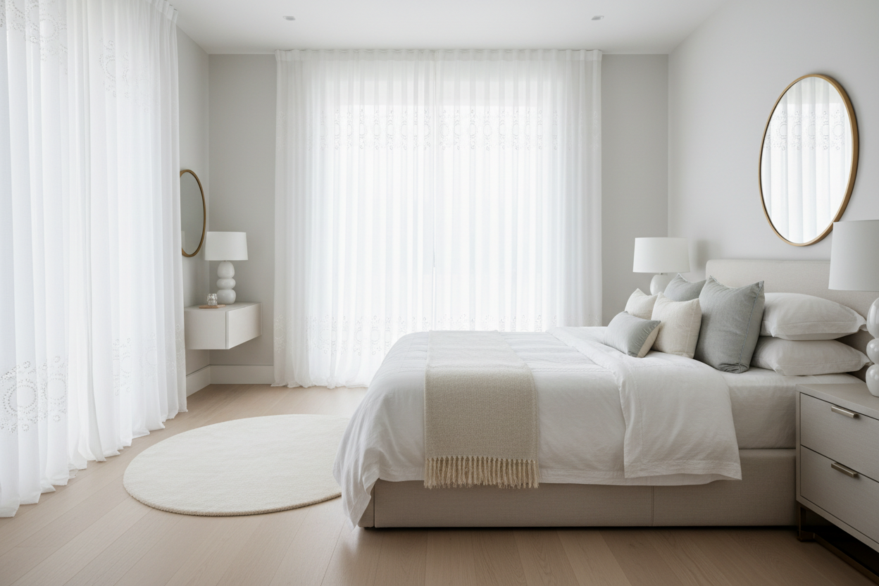 Suite parentale rideau blanc