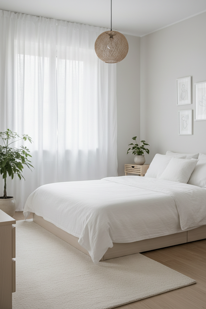 Voilage blanc chambre