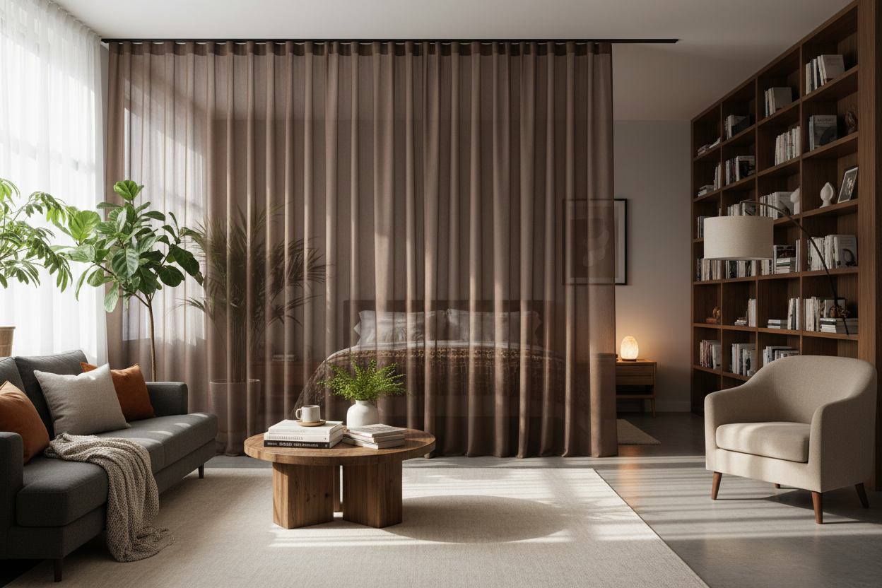 Voilage chocolat - Loft