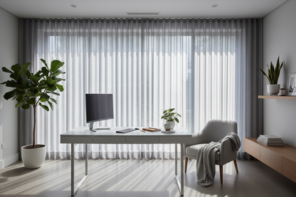Voilage gris - Bureau