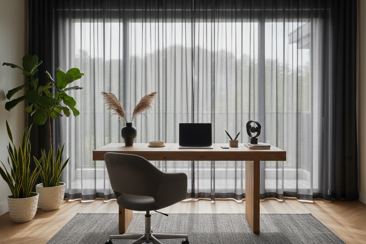 Voilage noir - Bureau