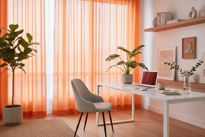 Voilage orange - Bureau