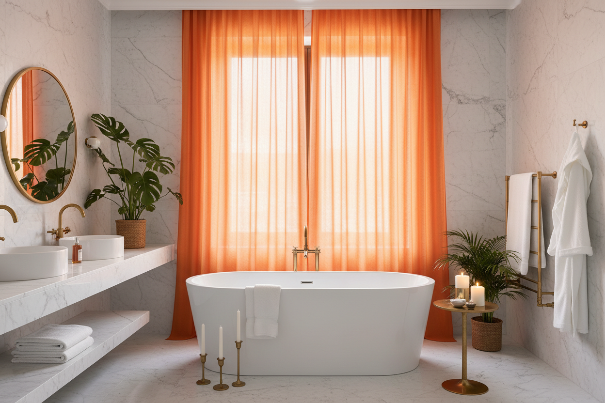 Voilage orange - Spa