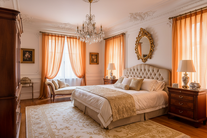 Voilage orange - Traditionnel