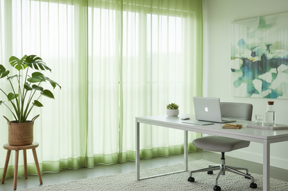 Voilage vert pomme - Bureau